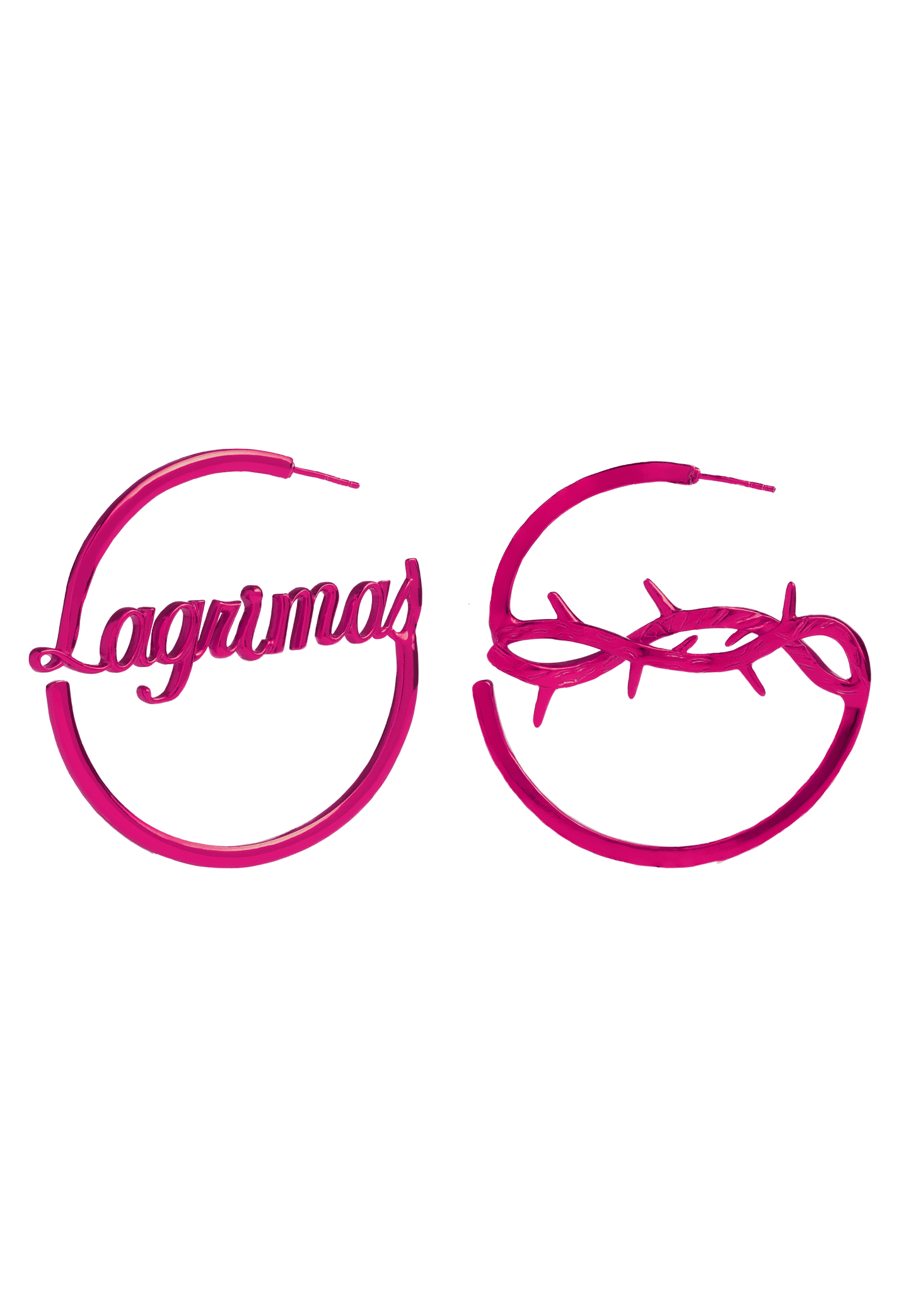 Lágrimas Fuchsia Hoops