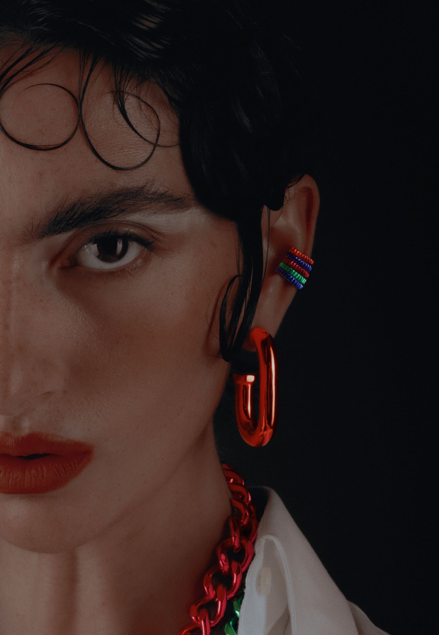 Mercedes Orange Earrings