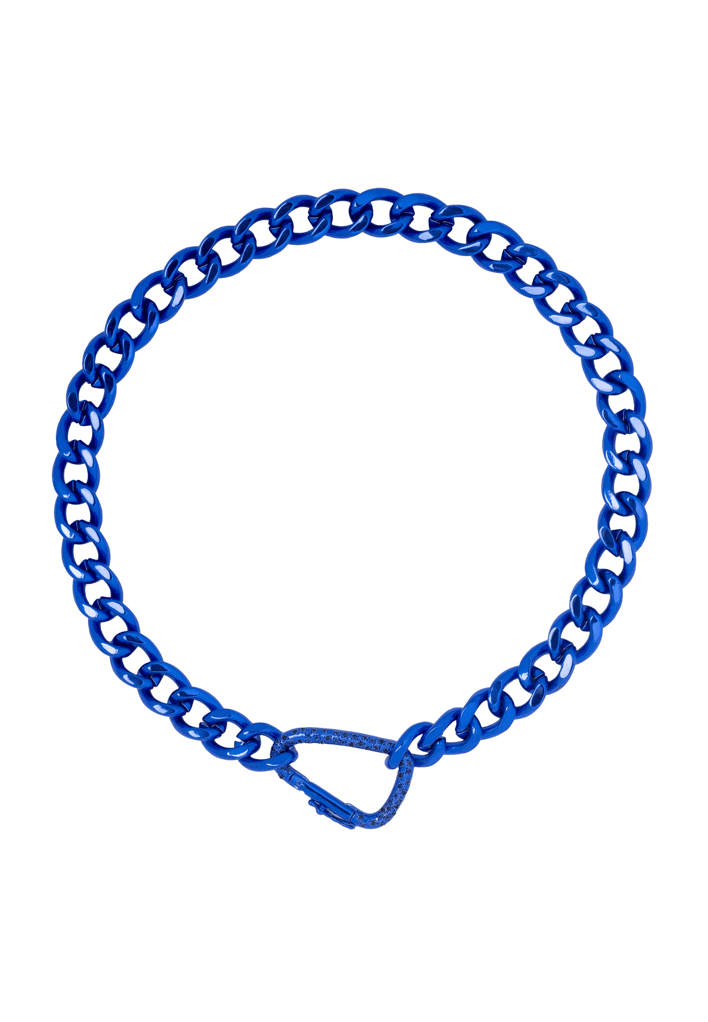 El Jaro Snap Hook Necklace in Blue