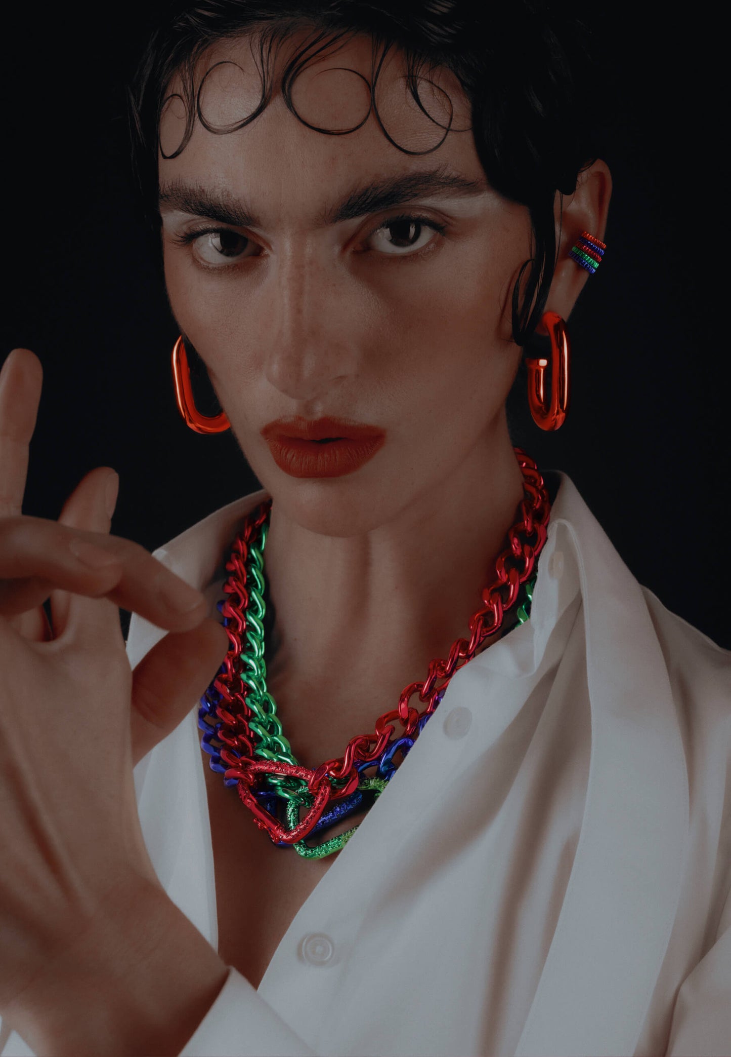 El Jaro Snap Hook Necklace in Blue