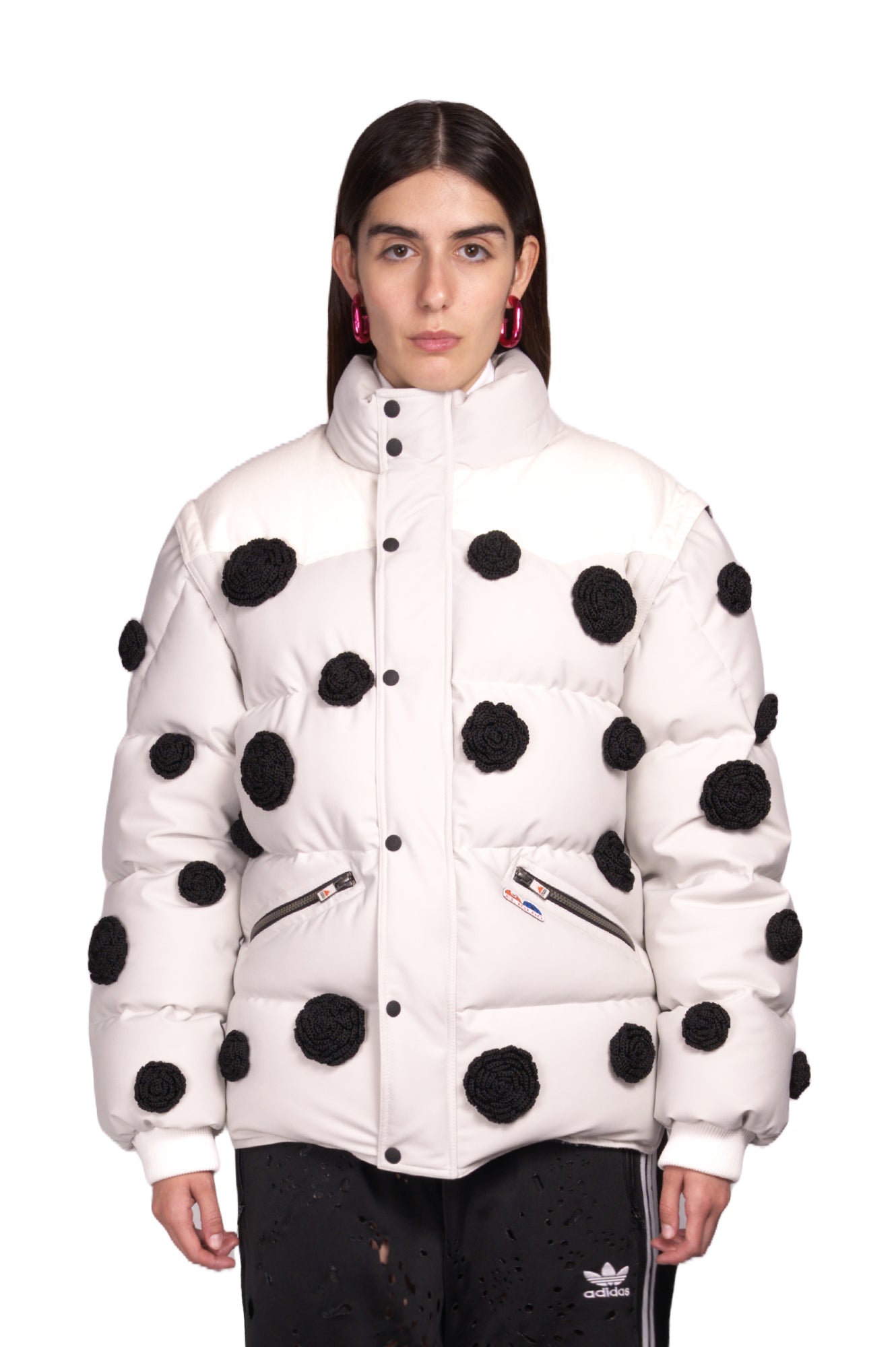 PEDRO GOMEZ X 404 STUDIO WHITE FLOWER PUFFER
