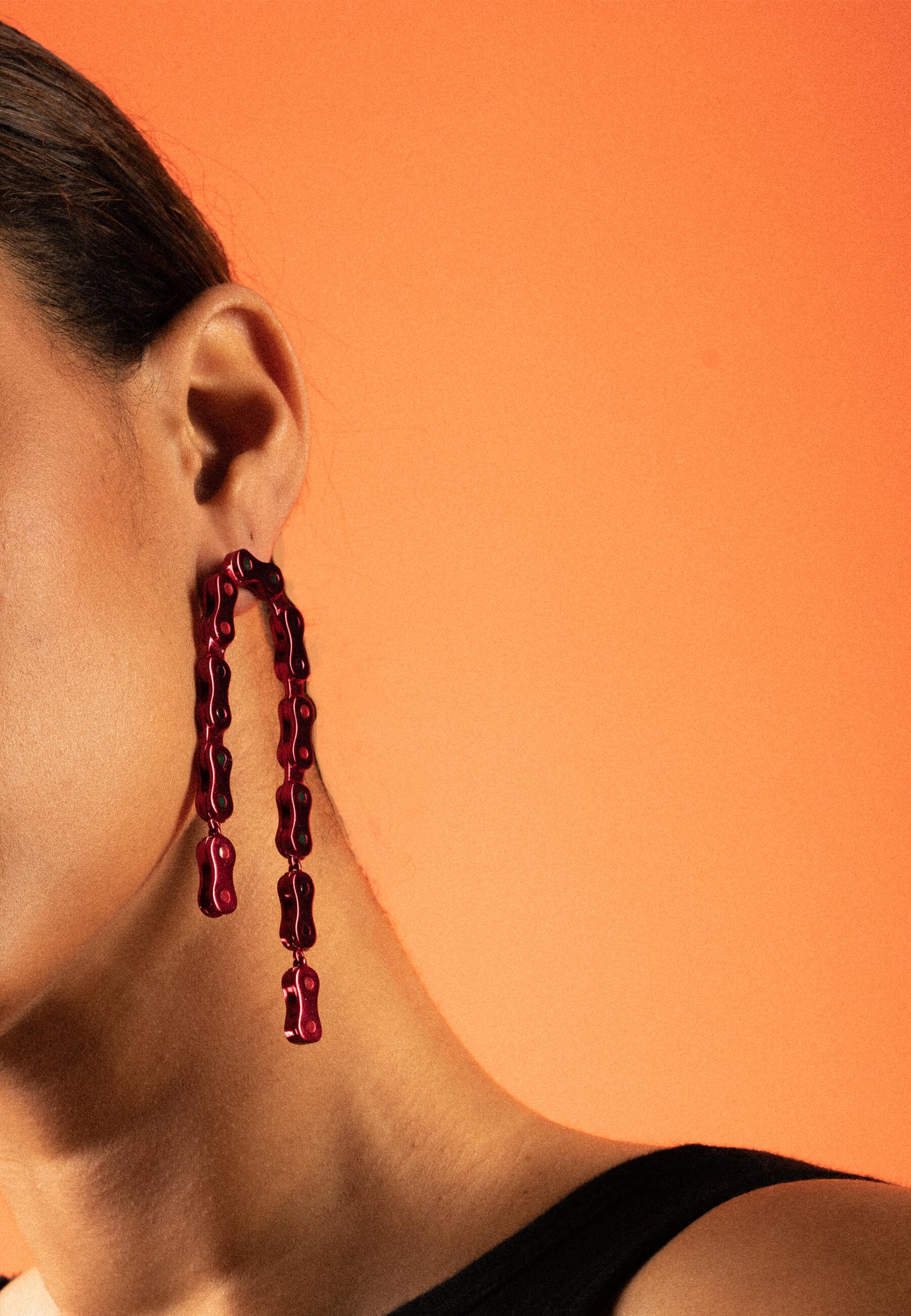 Vallecas Chain Earrings in Fuchsia