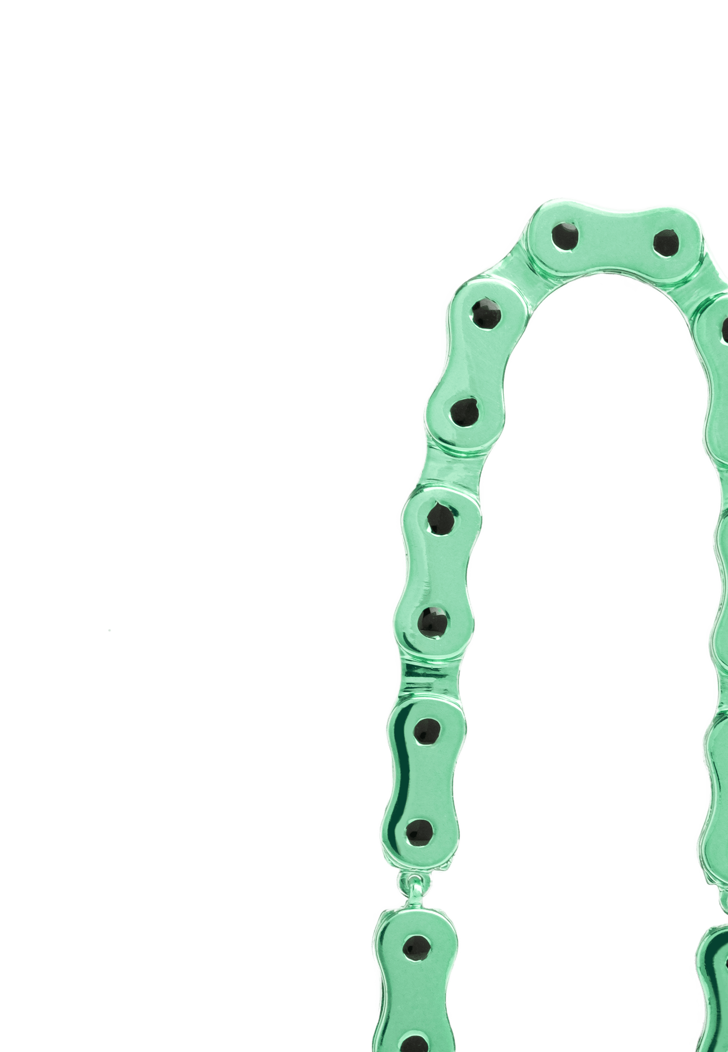 Vallecas Chain Earrings in Green