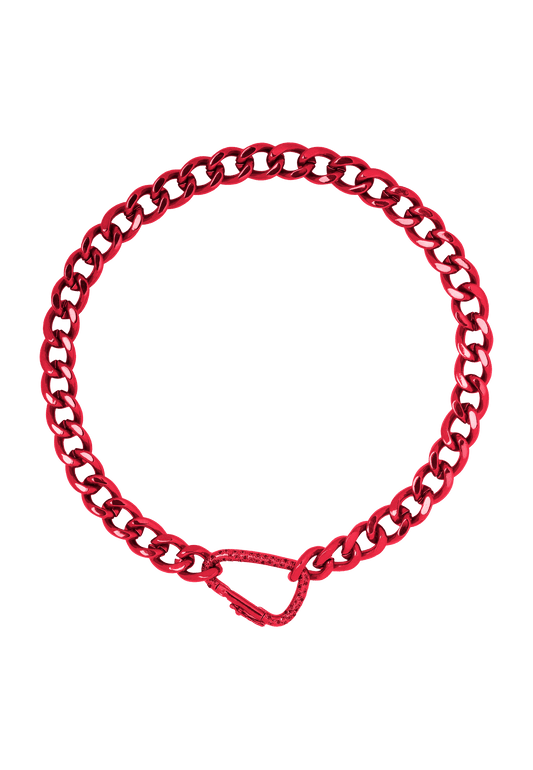El Jaro Snap Hook Necklace in Fuchsia