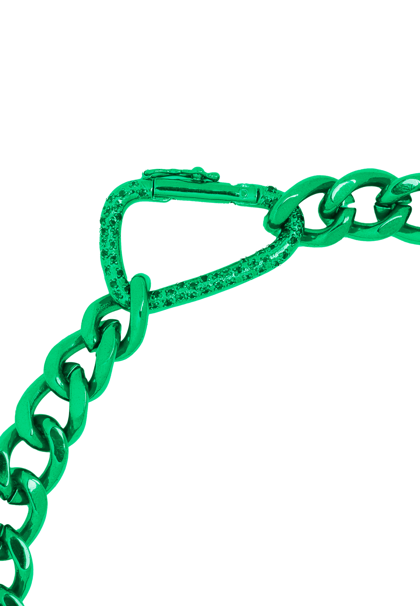 El Jaro Snap Hook Necklace in Green