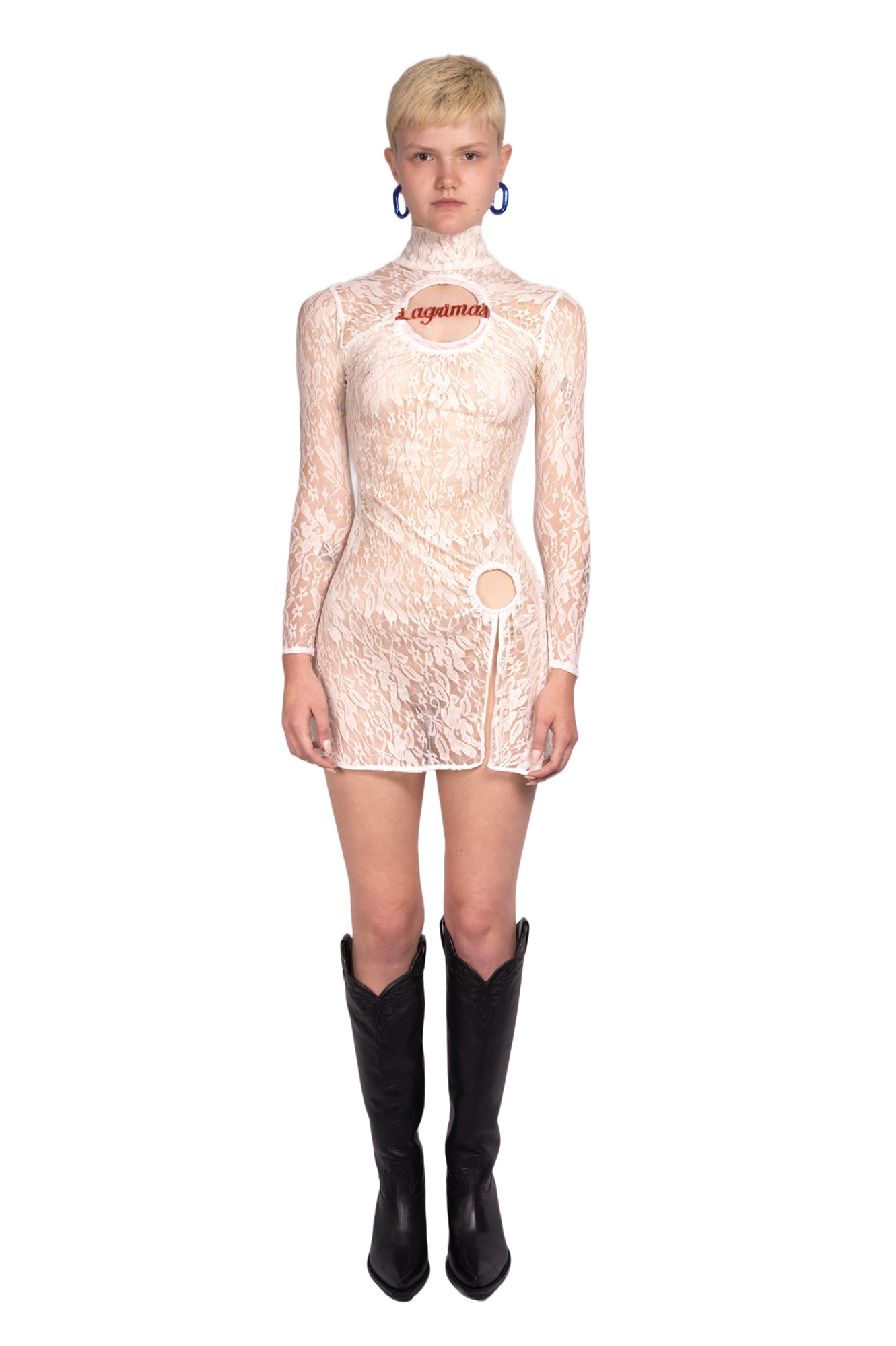 LAGRIMAS DRESS IN WHITE LACE